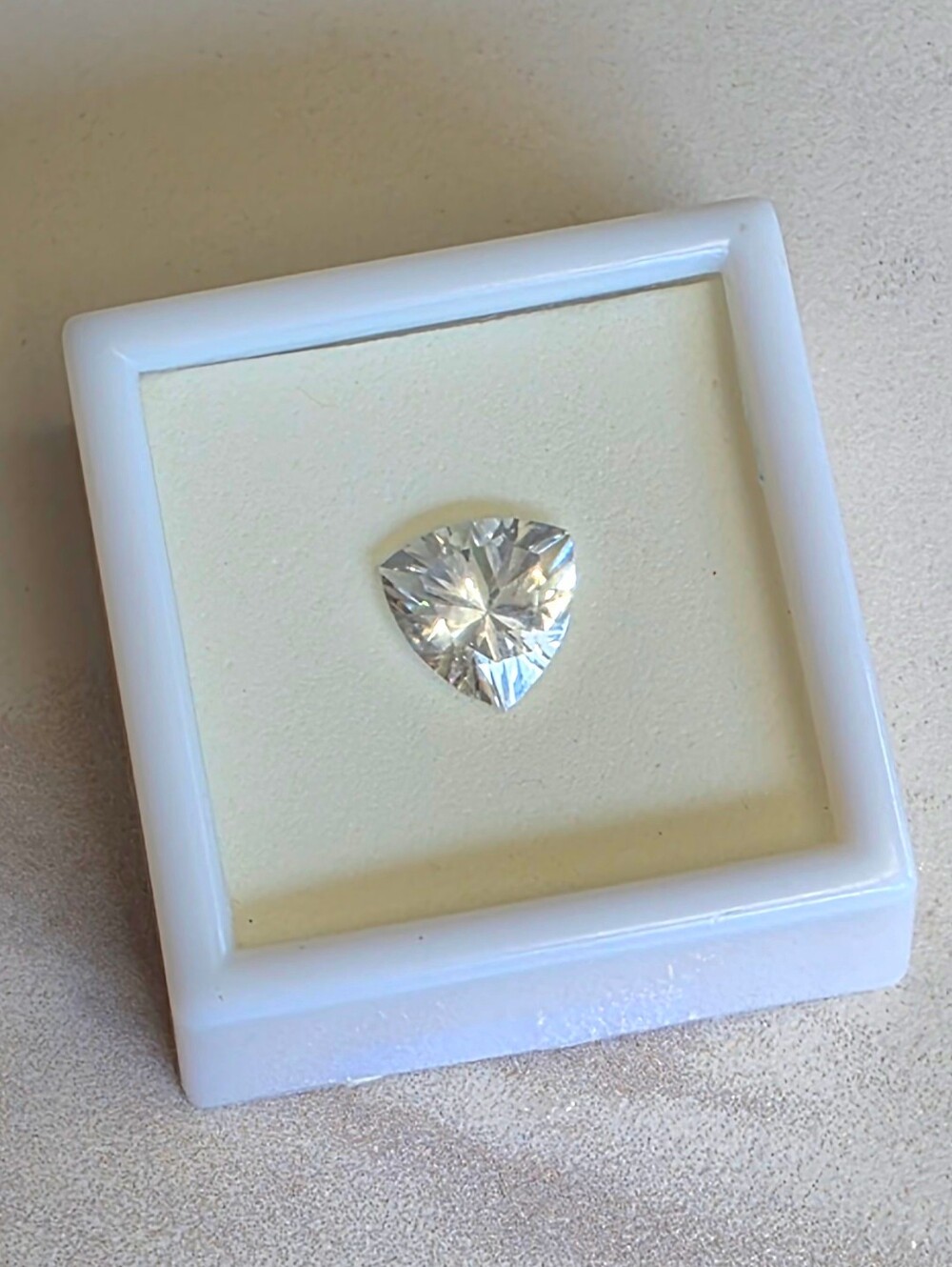 Diamontella (TM) YAG Synthetic Gemstone 4.00CT (carats), 10x10mm.